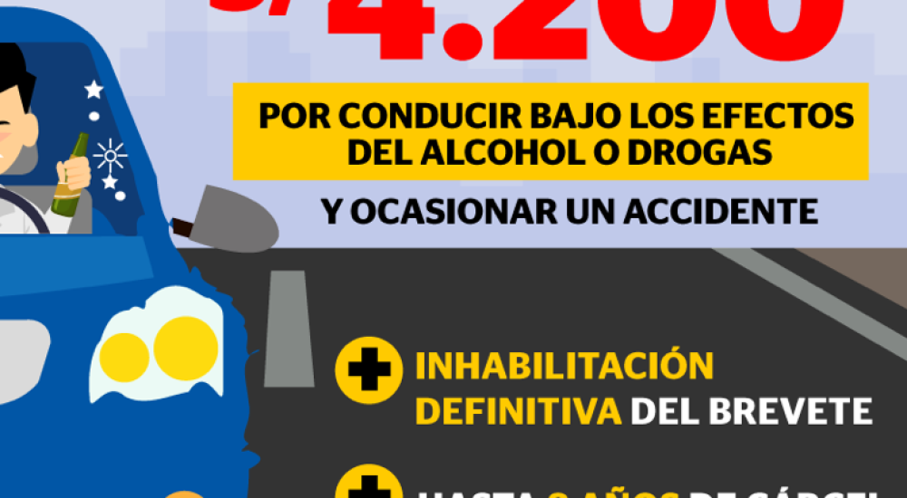 AVISO Ocasionar un accidente de tránsito en estado etílico