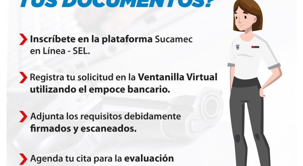 Presentar documentos para Obtener Licencia de Portar Armas